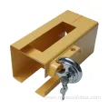 Durable Yellow Square Powder Coated Trailer Hitch Lock